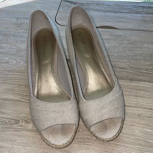 Kelly & Katie Wedge Peep Toe Heels